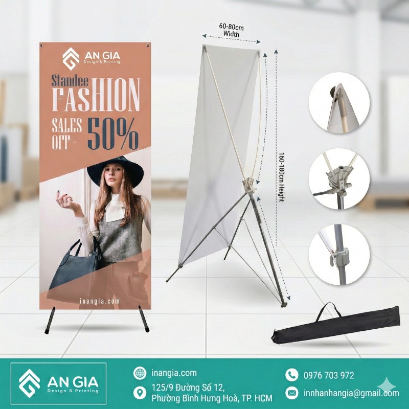Standee X Điều Chỉnh Kích Thước